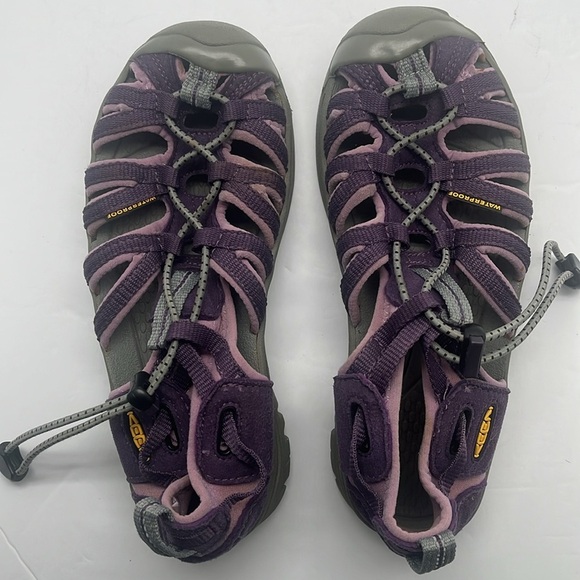 Keen Girls Whisper Sweet Waterproof Sport Sandals Purple Gray Size 2 Beach Hike - Picture 13 of 17
